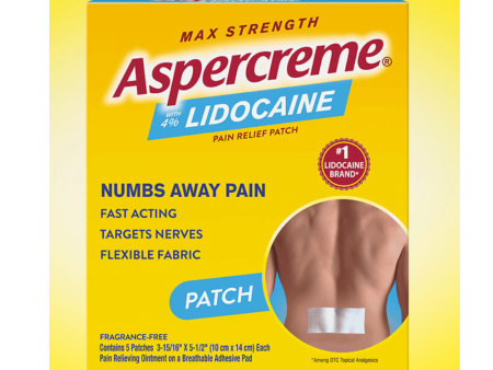 ASPERCREME LIDOCAINE PAIN RELIEF PATCH Online now