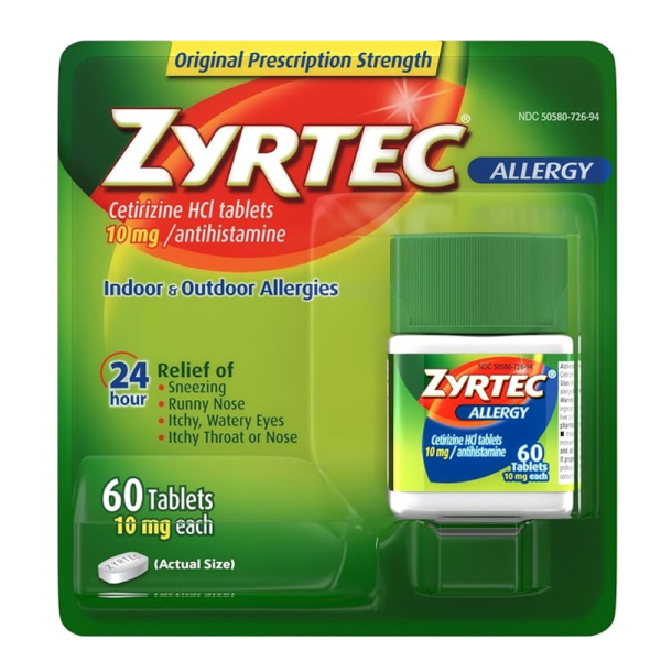 ZYRTEC ALLERGY 24H 10MG Online Hot Sale