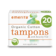 100% Organic Cotton Non-Applicator Tampons with Security Veil on Sale