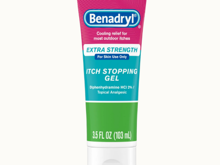 BENADRYL Itch Stopping Gel Extra Strength Topical Analgesic Gel for Itchy Skin Fashion