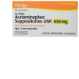 Acetaminophen Suppositories, 650 mg Pain Reliever Fever Reducer Cheap