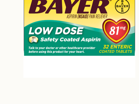 Aspirin Regimen Bayer Low Dose Pain Reliever Enteric Coated Tablets, 81mg Fashion