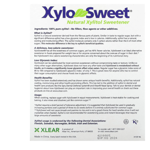 Xylitol Sweetener, 4 Gram Packets Supply