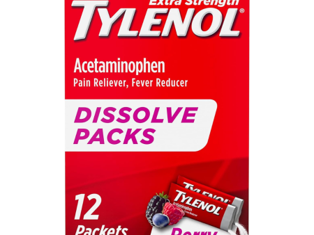 TYLENOL Extra Strength Dissolve Packs BERRY 500MG Online Sale