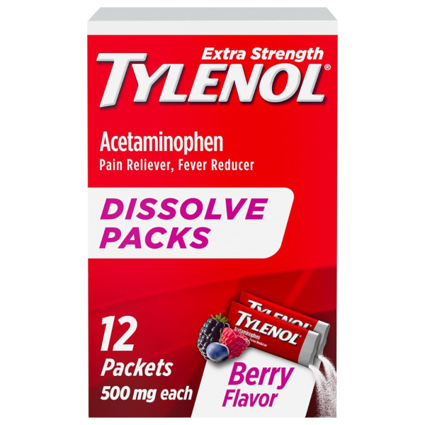 TYLENOL Extra Strength Dissolve Packs BERRY 500MG Online Sale