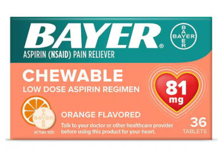 ASPIRIN BAYER 81 MG ORANGE FLAVOR Supply