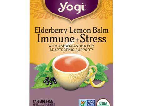 Elderberry Lemon Balm Immune + Stress Tea Caffeine Free For Cheap