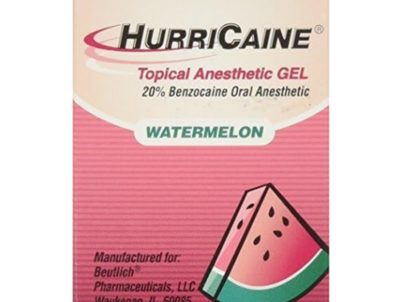 HURRICAINE TOPICAL ANESTHETIC GEL WATERMELON For Sale