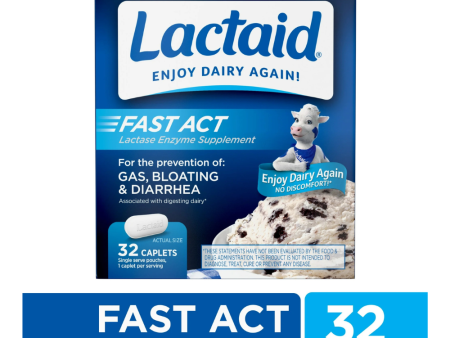 LACTAID Fast Act Lactase Enzyme Supplement Caplets Cheap