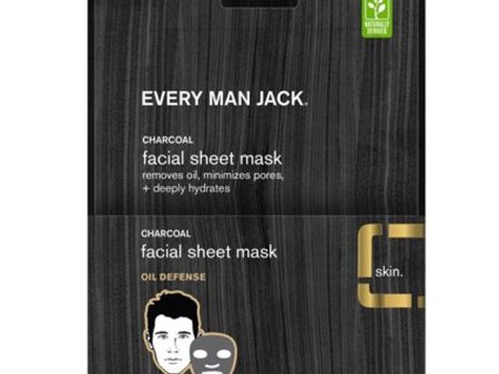 Activated Charcoal Oil Defense Facial Sheet Mask for Men Online now