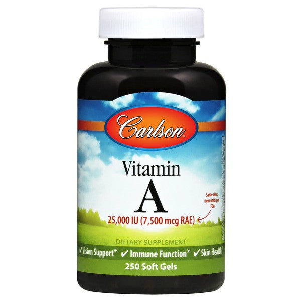 Vitamin A 25,000 IU (7,500 mcg RAE) Supply