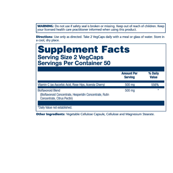 Vitamin C & Bioflavonoids 1:1 500mg Discount