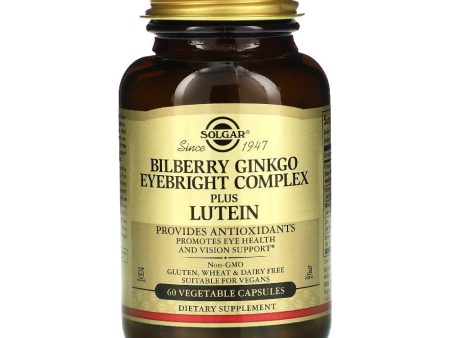 Bilberry Ginkgo Eyebright Complex Plus Lutein on Sale