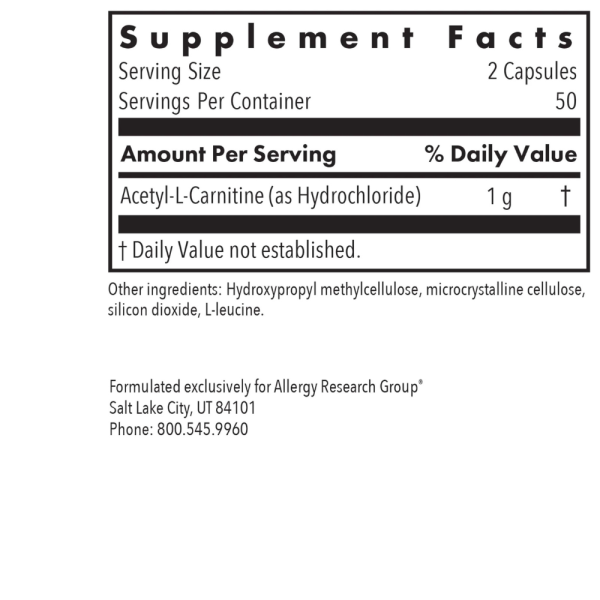 Acetyl-L-Carnitine 500 Mg Hot on Sale